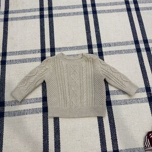 GAP Cable Knit Sweater - Tan/Cream 6-12m (never worn)